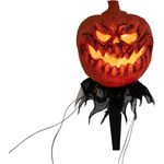 EUROPALMS Halloween Kürbisse mit Erdspieß, 3er-Set, 39cm (83316121)