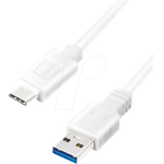 LogiLink USB-Kabel USB Typ A (M) bis USB-C (M) umkehrbar (CU0175)