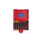 Pelikan Wachsmaler dick 665-8 D, dreieckig, wasserfest ohne Hülse, aus Bienenwachs, mit Schaber (722942)