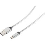 S-Conn 14-12001 USB Kabel 1 m USB 2.0 USB A USB C Silber (14-12001)
