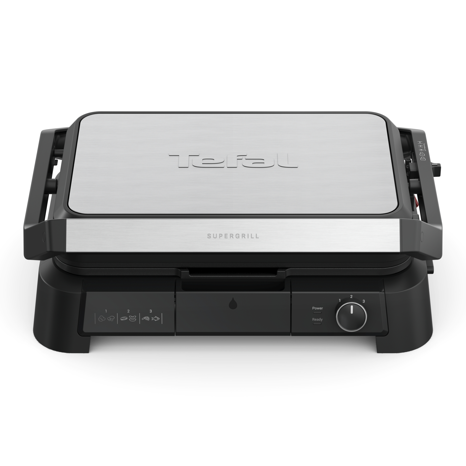 Tefal SuperGrill 3-in-1 XL Kontaktgrill GC 520 D 2000 W Schwarz, Edelstahl