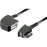 Basetech Telefon (analog) Verlängerungskabel [1x TAE-F-Stecker - 1x TAE-F-Buchse] 15.00 m Schwarz (BT-1602134)