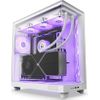NZXT H6 Flow RGB Midi-Tower PC-Gehäuse Weiß ATX microATX Mini-ITX RGB-Lüfter (CC-H61FW-R1)