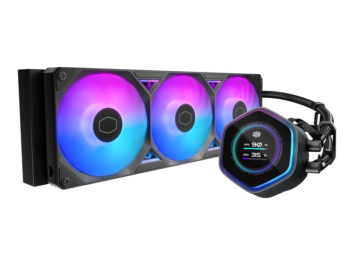 Cooler Master MasterLiquid 360 Atmos II LCD Prozessor-Flüssigkeitskühlung 360 mm Schwarz