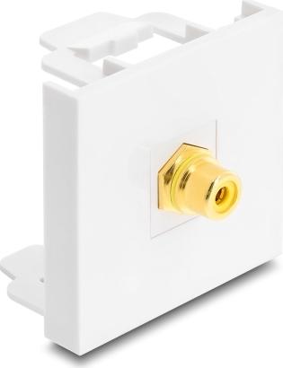 Delock Easy 45 Modul Cinch Buchse zu Cinch Buchse vergoldet gelb / weiß (91817)