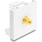 Delock Easy 45 Modul Cinch Buchse zu Cinch Buchse vergoldet gelb / weiß (91817)