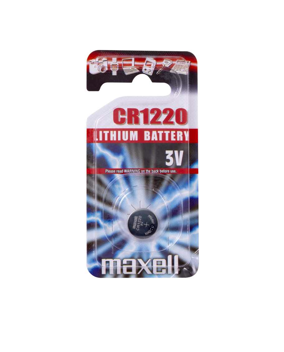 Maxell Knopfzelle CR1220, Lithium, 3 V, 36 mAh, 1er Blister
