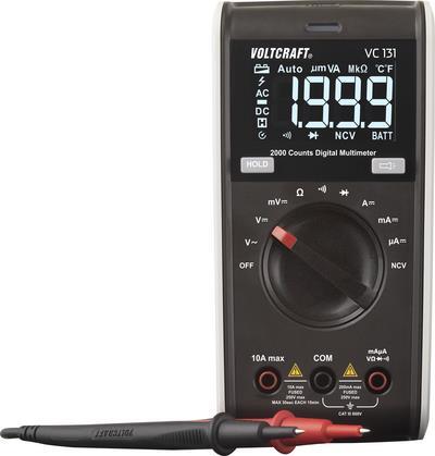 VOLTCRAFT VC131 Hand-Multimeter kalibriert (ISO) digital CAT III 250 V Anzeige (Counts): 2000 (VC-12922600)