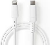 Nedis 2m USB-C Lightning Kabel für iPad, iPhone, iPod, weiß (CCGW39650WT20)