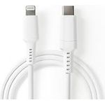 Nedis 2m USB-C Lightning Kabel für iPad, iPhone, iPod, weiß (CCGW39650WT20)