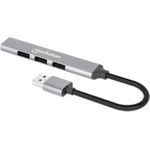 Manhattan 168427 Schnittstellen-Hub USB 3.2 Gen 1 (3.1 Gen 1) Type-A 5000 Mbit/s Grau (168427)