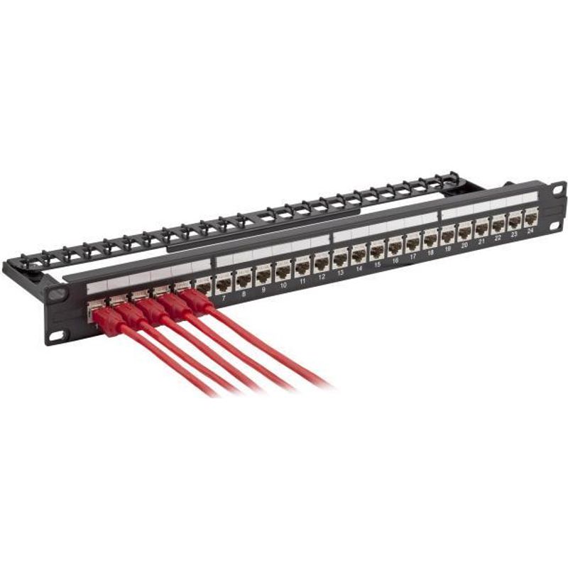 EFB-Elektronik 24-Port Patchpanel Cat.6A 1HE bestückt mit 