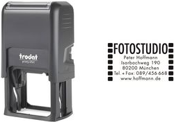 trodat Textstempelautomat Printy 4.0 4941, mit Gutschein zur Gestaltung einer individuellen Textplatte, selbst - 1 Stück (139924)