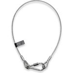 SAFETEX Safety-Sicherungsseil mit Kausche & Karabinerhaken (DGUV bis 40,0kg | Seil-Ø: 8,00mm | verzinkt) - 0,80m (SAFETY-08-FWK8-00.80)