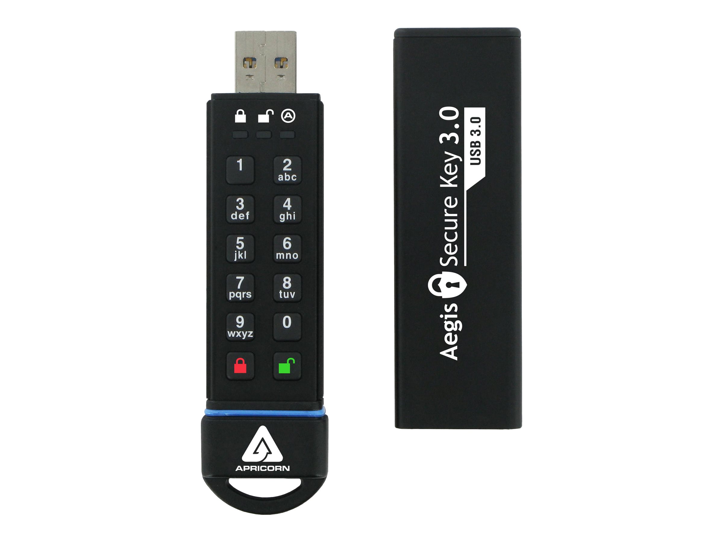 Apricorn Aegis Secure Key 3.0 USB-Flash-Laufwerk 120 GB Schwarz