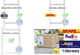 HERMA Thermodirekt-Versandetiketten, Rolle 148,5 x 210 mm besonders schnell haftend, bisphenol A-freies Thermo eco - 1 Stück (58350)