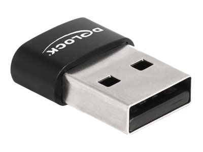 Delock 60002 USB-Adapter USB-A Stecker zu USB-C Buchse Schwarz