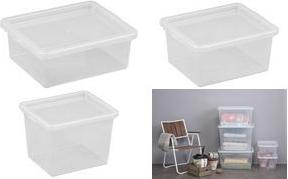 plast team Aufbewahrungsbox BASIC BOX, 3,5 Liter Box und Deckel, Farbe: transparent, Material: PPR, - 1 Stück (22930800)