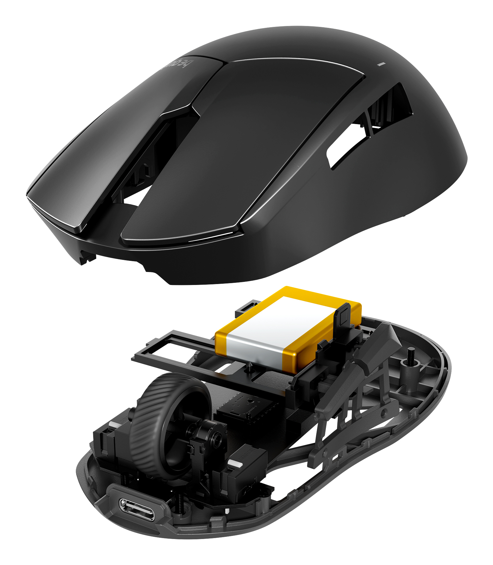 be quiet! Dark Perk Ergo Kabellose Gaming-Maus rechts ergonomisch 32000 DPI Schwarz