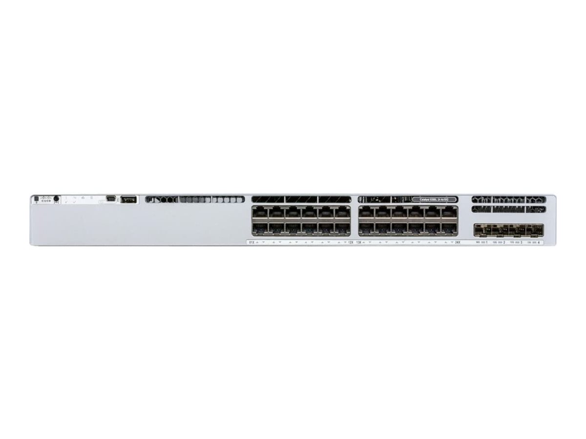 Cisco Catalyst 9300L 24-Port PoE+ L3 Managed Switch 4x SFP Uplink Grau