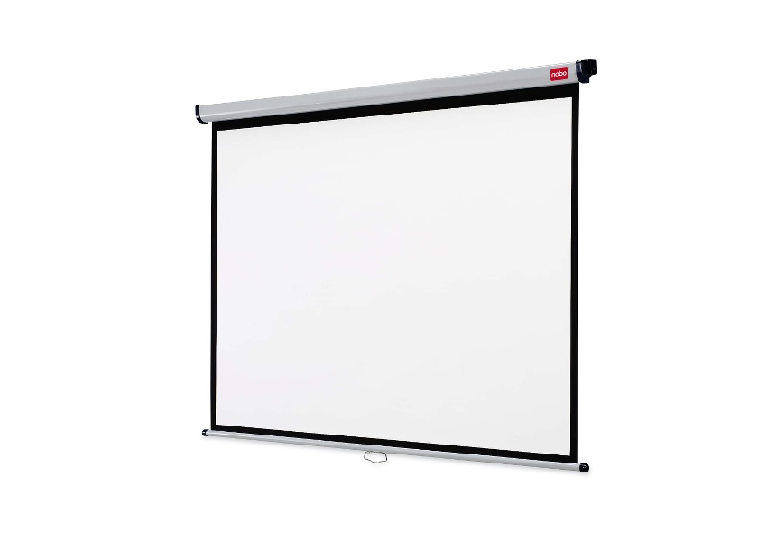 Nobo Roll-Leinwand 1902394 4:3 2400 x 1813 mm Hellgrau, Black Border
