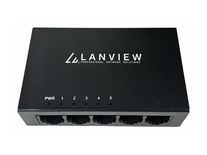 Lanview LVN-DESK-5PORT-1G 5-Port Gigabit Switch Schwarz
