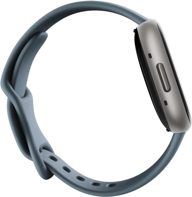 Fitbit Versa 4 GPS Smartwatch 1.57" Aluminium Platin Waterfall Blue