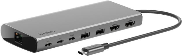 Belkin INC015BTSGY-CZ laptop-dockingstation & portreplikator Kabelgebunden USB 3.2 Gen 1 (3.1 Gen 1) Type-C Aluminium (INC015BTSGY-CZ)