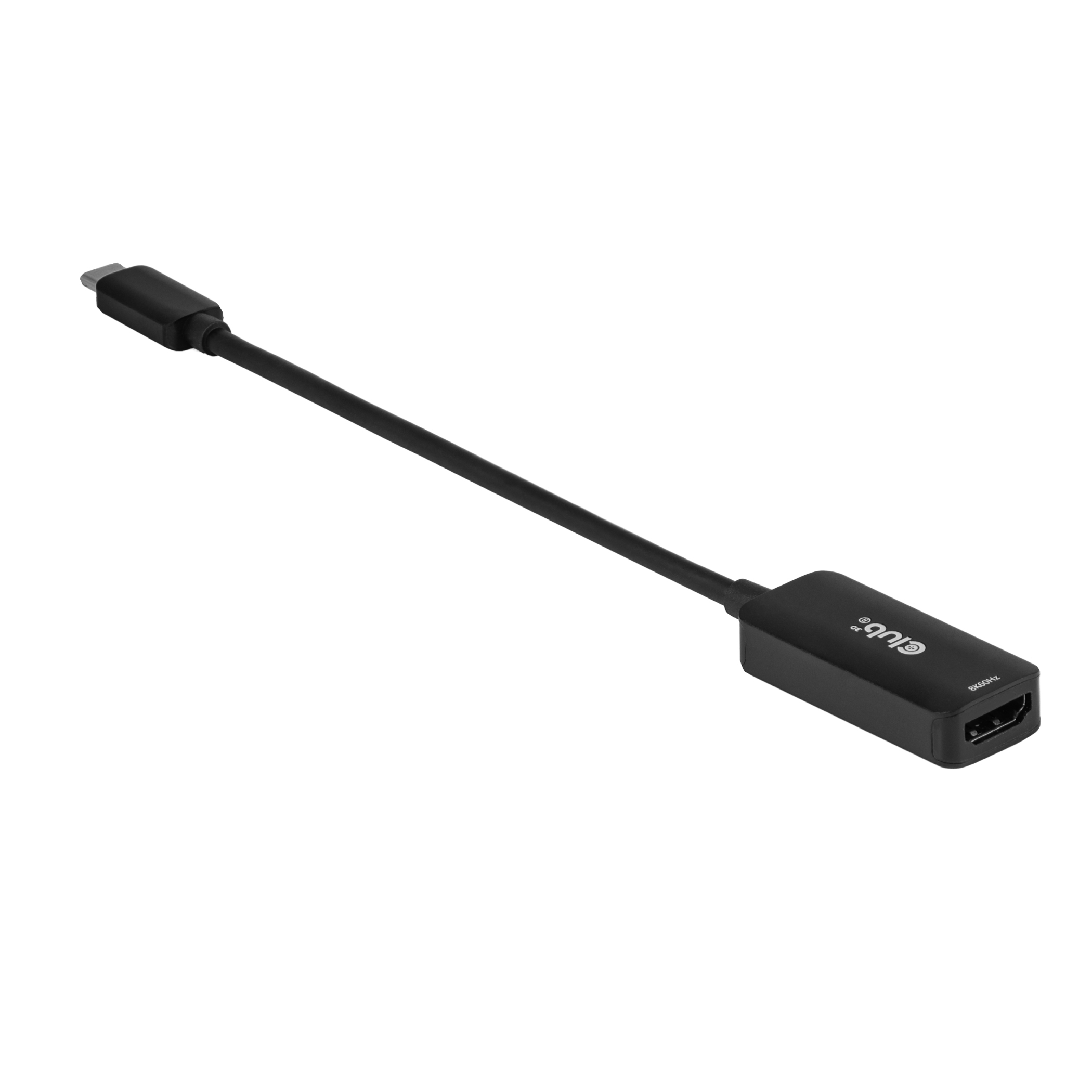 Club3D CAC-2505 USB Typ-C auf HDMI 2.1 Adapter 8K60Hz Schwarz