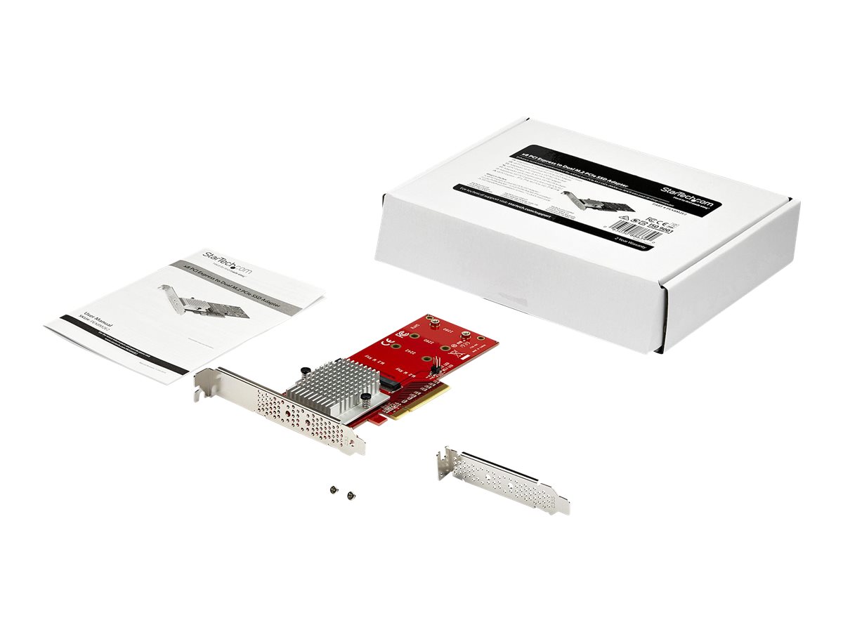 StarTech.com PEX8M2E2 Dual M.2 PCIe SSD-Adapter PCIe 3.0 x8 Rot