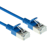 ACT Blue 1.5 meter LSZH U/FTP CAT6A datacenter slimline patch cable snagless with RJ45 connectors (DC7651)