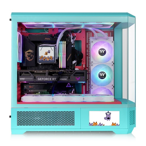 Thermaltake View 600 TG Mint Strawberry Full Tower PC-Gehäuse Mintfarbe
