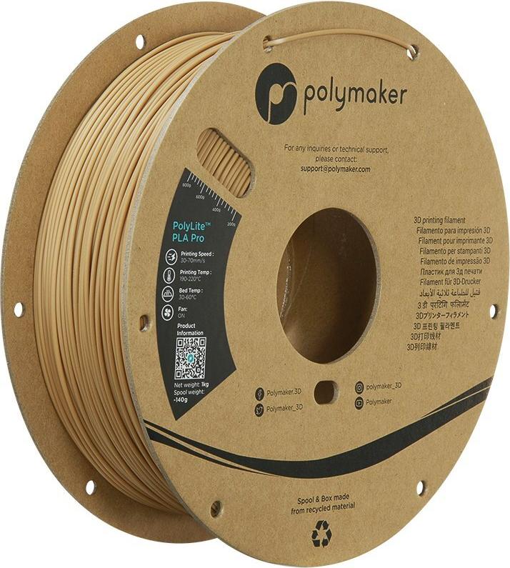 Polymaker PA07027 Filament PLA Pro hohe Steifigkeit schlagfest 1.75 mm 1000 g Army Beige (PA07027)