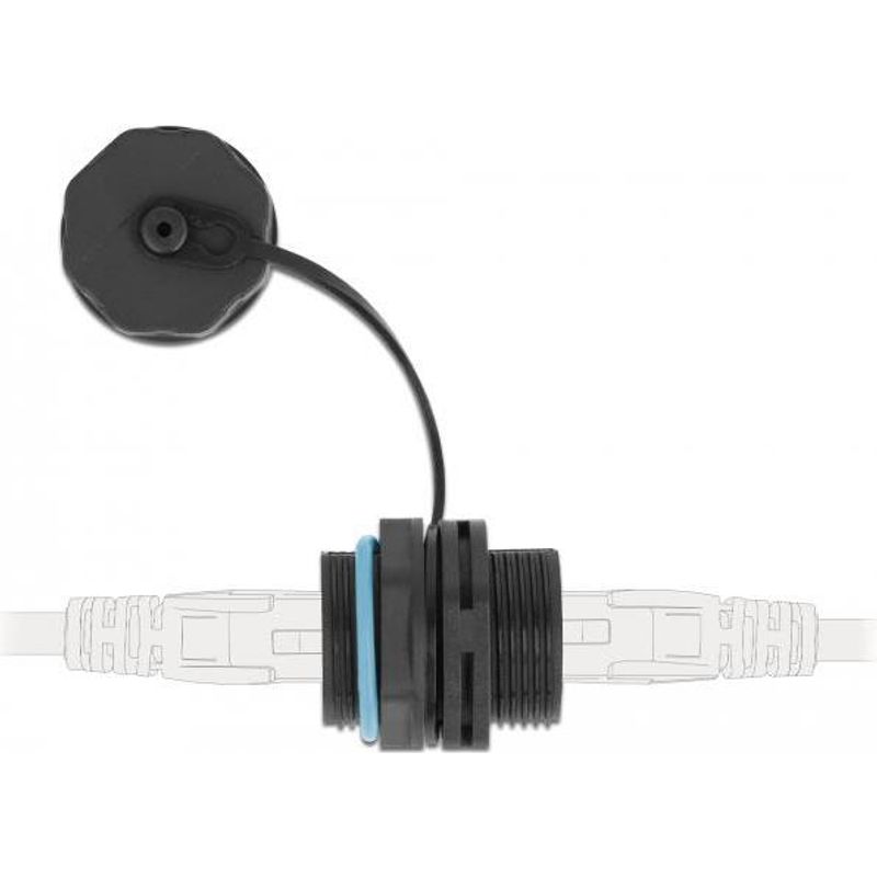 Delock Kabelverbinder RJ45 Buchse zu RJ45 Buchse Cat.6A mit 