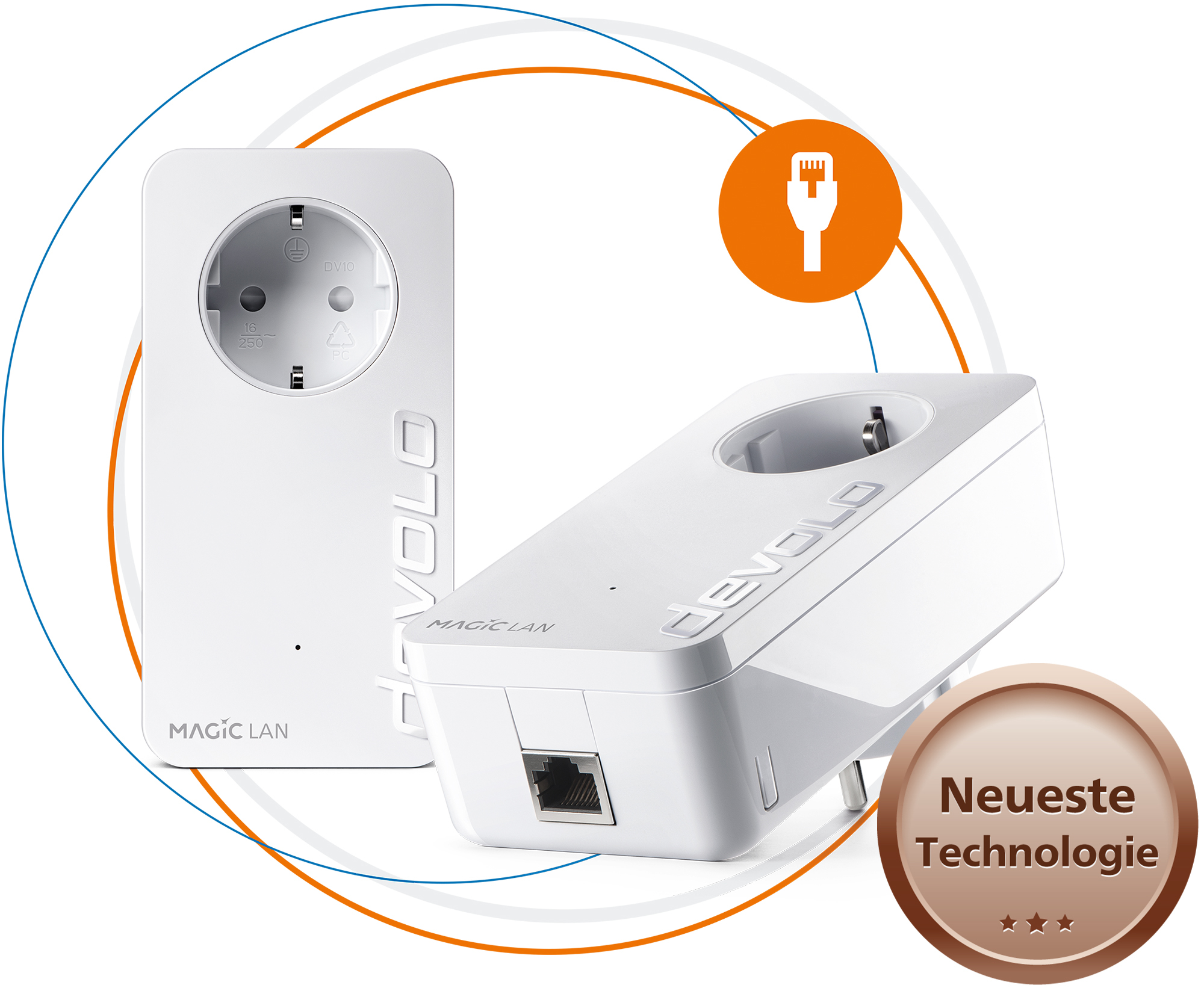 devolo Magic 1 LAN Starter Kit Powerline Bridge 1200 Mbit/s HomeGrid Weiß