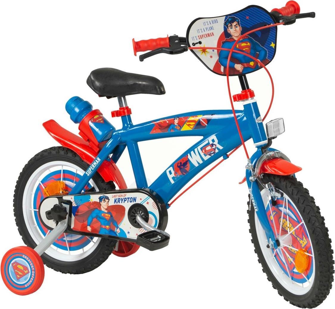 TOIMSA Kinderfahrrad 14 Zoll Superman TOI14912 mit Stützrädern Blau/Rot (TOI14912)