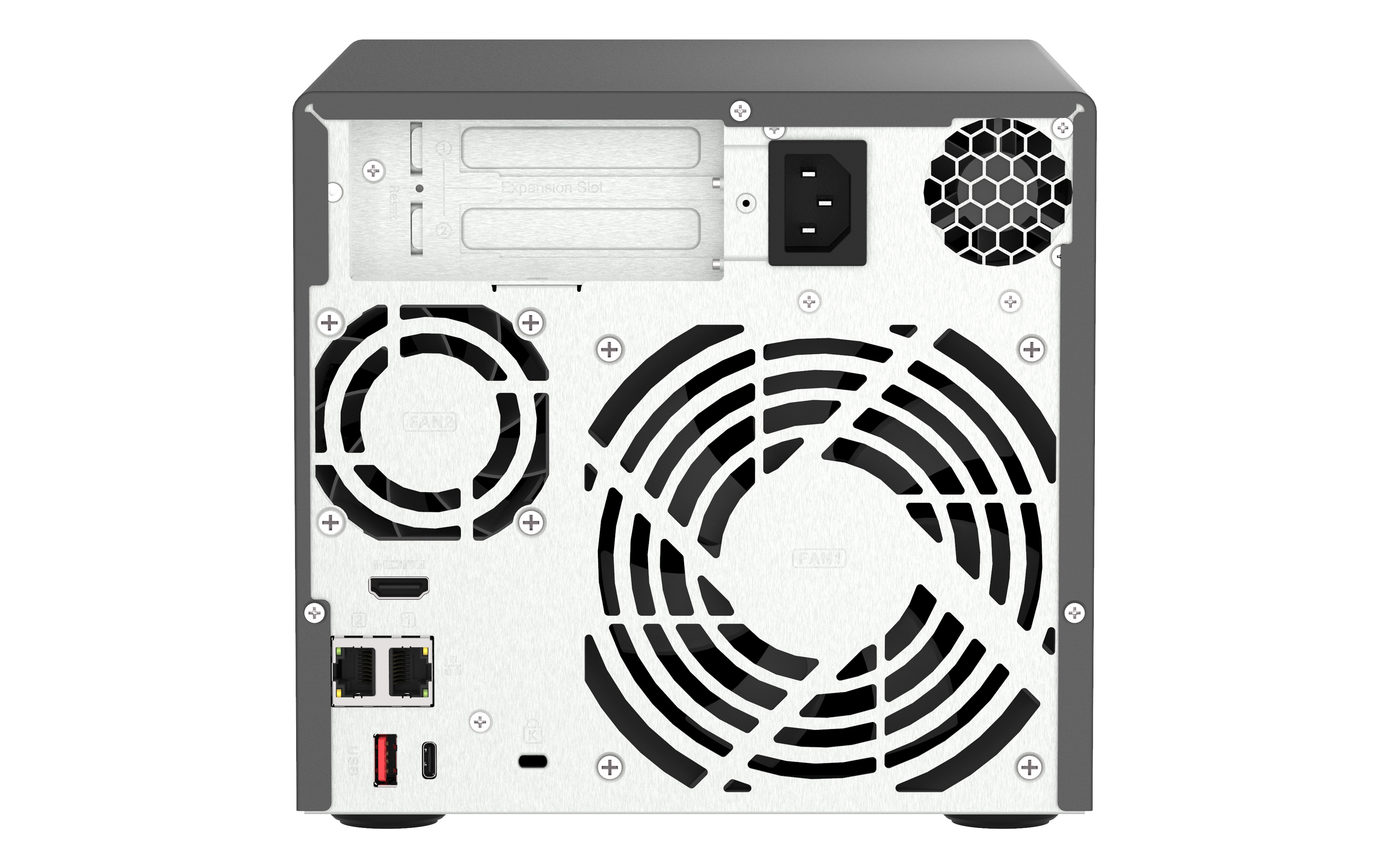 QNAP TVS-H474 NAS-Server Tower Intel Pentium Gold G7400 8 GB RAM Schwarz