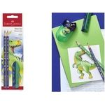 FABER-CASTELL Dino Bleistift-Set HB blau, 1 Set (111517)