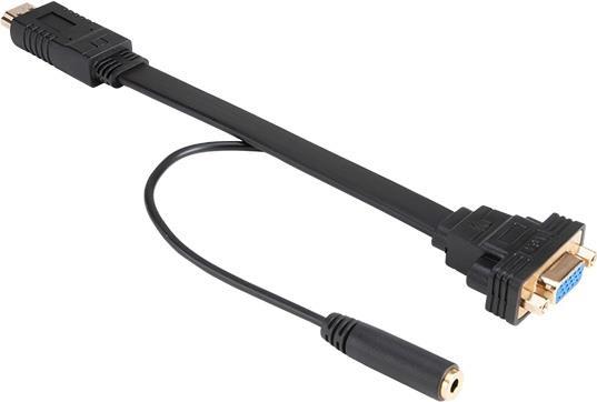 Akasa AK-CBHD18-20BK Videokabel-Adapter 0,2 m HDMI Typ A (Standard) VGA (D-Sub) Schwarz (AK-CBHD18-20BK)