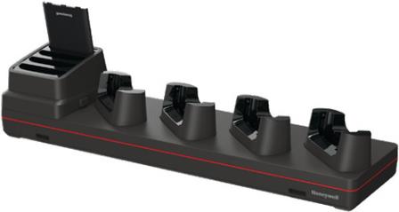 Honeywell 5-Fach Ladestation 5-Fach Ladestation, lädt bis zu 4 Geräte und 4 Akkus, separat bestellen: Netzkabel, passend für CT37 (mit Schutzhülle) (CT37-5CB-UVB-BAT-0)