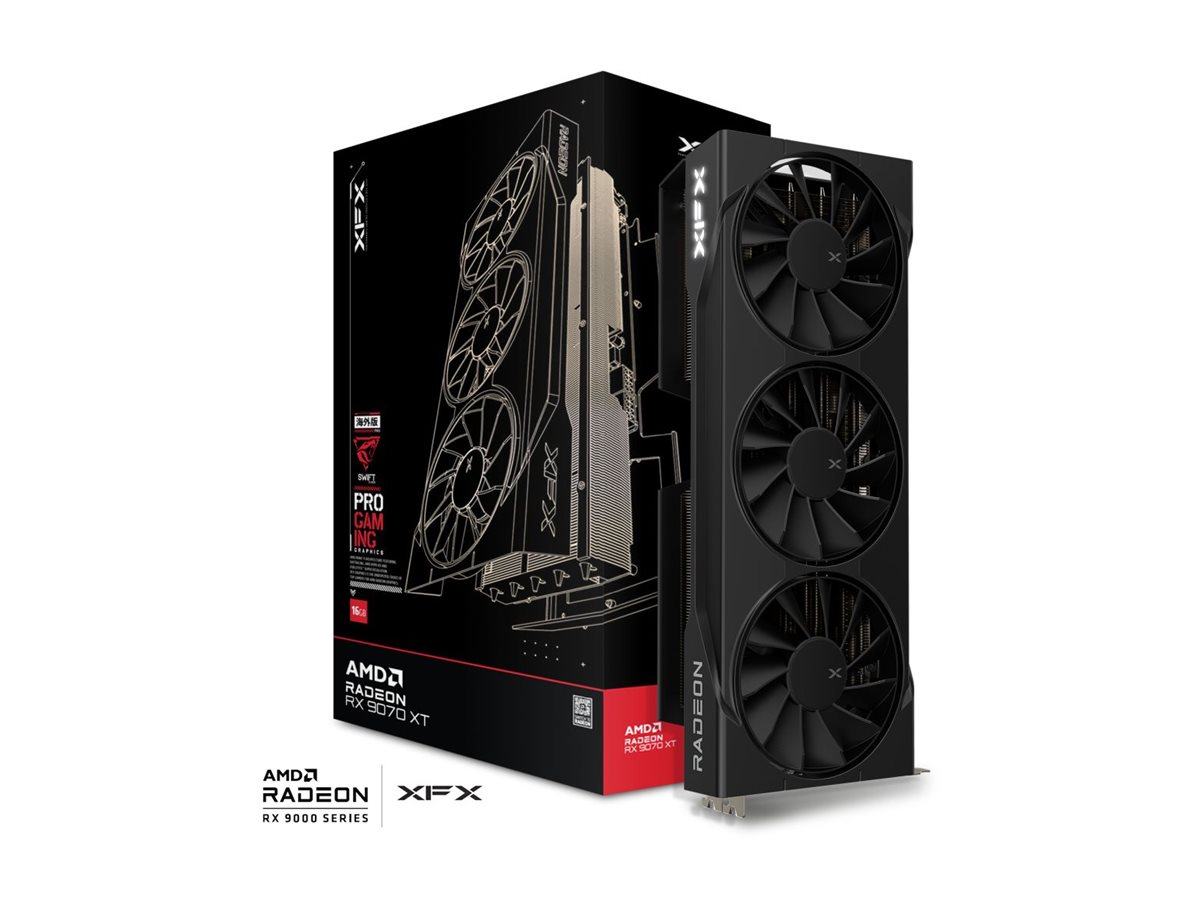 XFX Swift RX-97TSWF3B9 Radeon RX 9070 XT 16 GB GDDR6 Schwarz