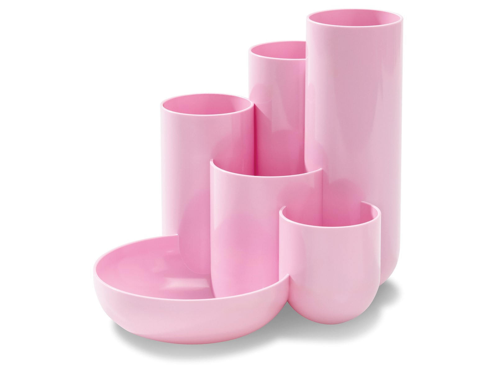 HAN CAMPUS Multiköcher 5 Röhren & 1 Kleinteile-Schale Polystyrol Pink