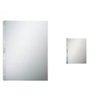 LEITZ Prospekthülle extrastark, A4, PP, genarbt, 0,13 mm oben offen, dokumentenecht, Lochung: 80-80-80 mm (4700-00-03)