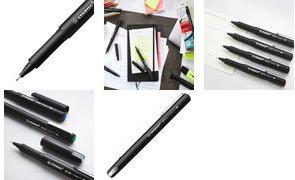 STABILO Fineliner dr!ver, fein, blau wischfeste und geruchsneutrale Tinte auf Wasserbasis, - 1 Stück (1088/41)