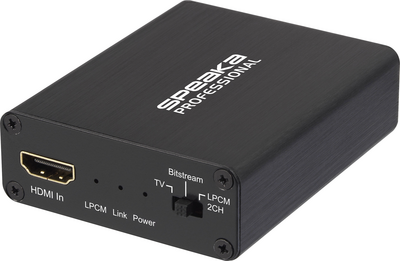 SpeaKa Professional Audio Extraktor SP-AE-H/TC-04v2 [HDMI - HDMI, Toslink, Klinke, Cinch] 3840 x 2160 Pixel (SP-6710864)