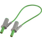 VOLTCRAFT Hochflexible Sicherheits-Messleitung [Lamellenstecker 4 mm - Lamellenstecker 4 mm] 0.25 m Grün MSB-501 10 A (VC-8063530)