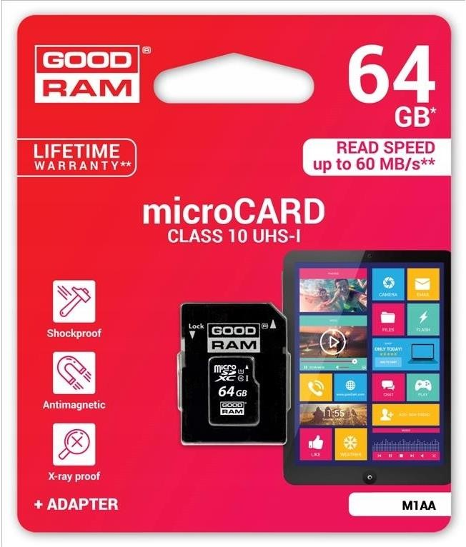 Goodram M1AA-0640R12 Speicherkarte 64 GB MicroSDXC UHS-I Klasse 10 (M1AA-0640R12)