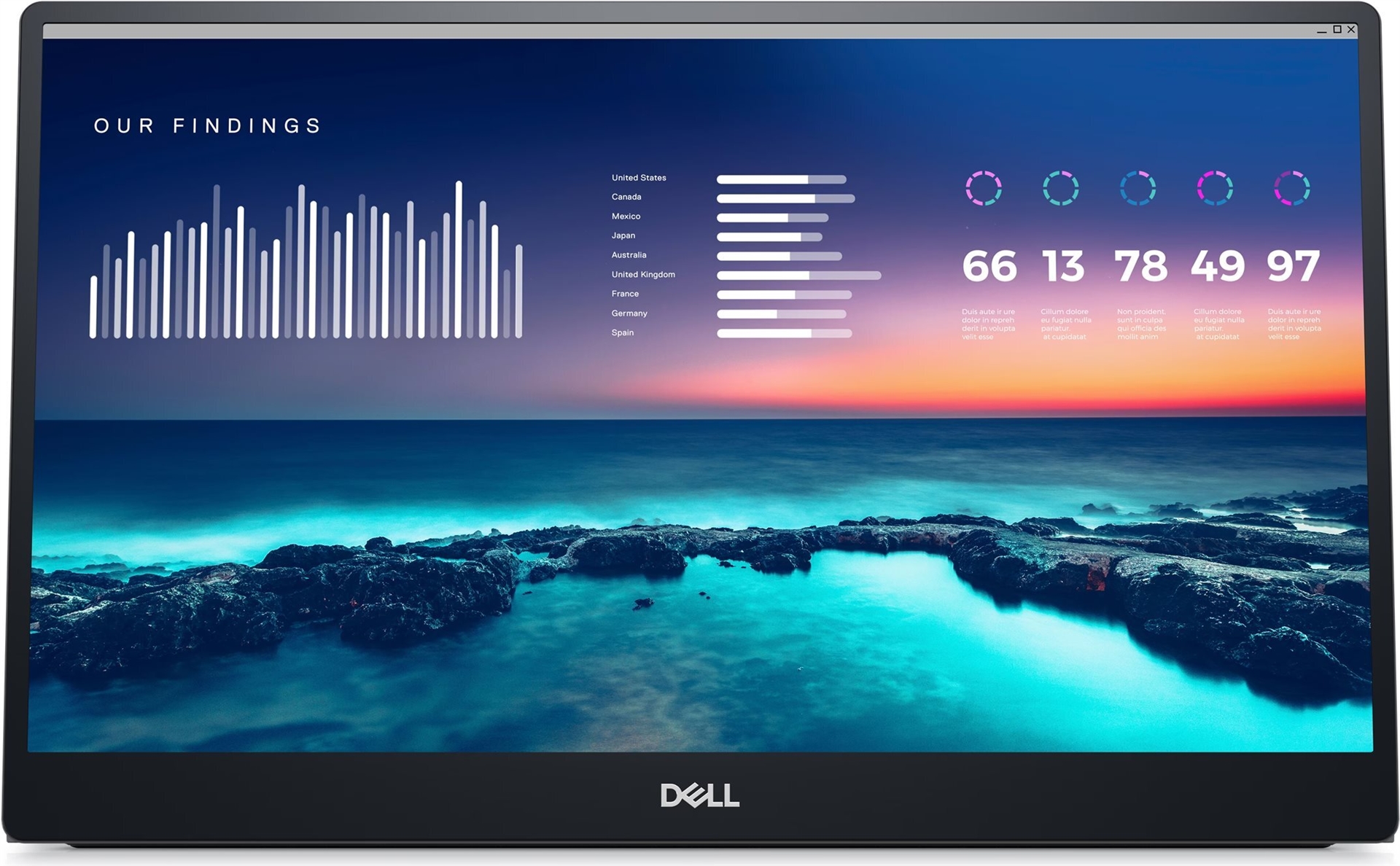 DELL P Series P1424H Tragbarer Monitor 14" Full HD IPS Schwarz, Grau