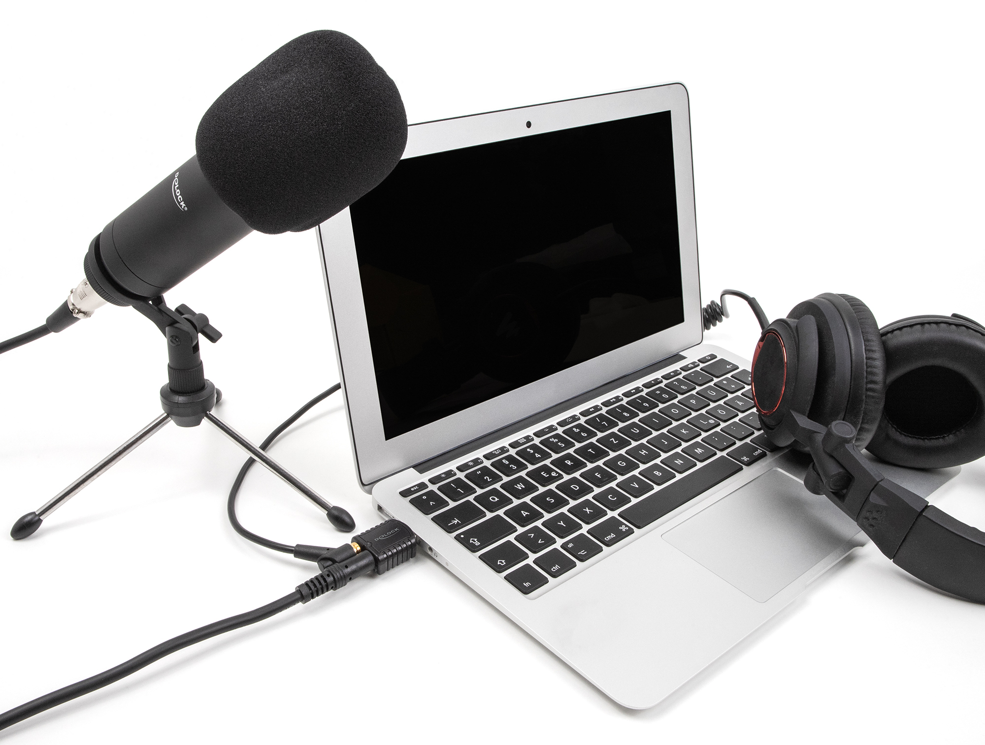 Delock Externe USB Soundkarte 24 Bit / 96 kHz Plug & Play Mono / Stereo, Schwarz