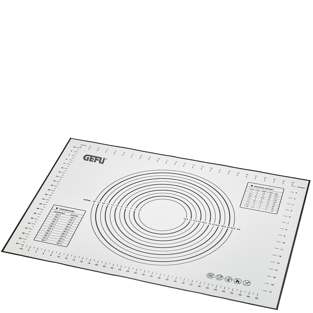 GEFU PAD Back- und Arbeitsmatte Silikon 500 x 700 mm -40 bis 230 °C Elfenbein